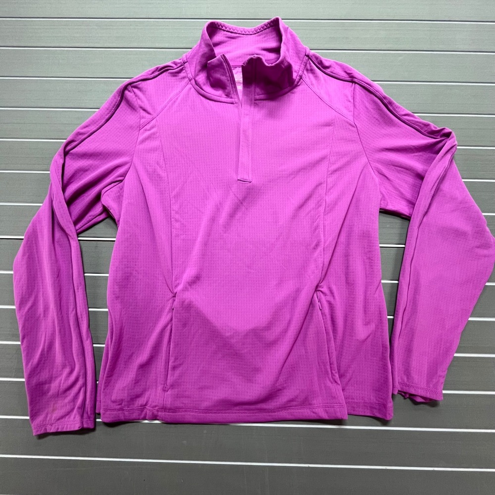 Mondetta Performance Luxury Purple Quarter Zip Pullover Athletic Top Women's XXL